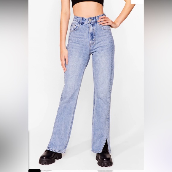 Nasty Gal • Shits Now or Never Split Hem Jean - Picture 4 of 14